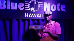 Bassist Shelley Shellz at a gig at Blue Note Hawaii with Davell Crawford - The Prince Of New Orleans, Sept 12