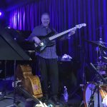 Bassist Carlo De Rosa for Arturo O’farrill with his Afro Cuban Orchestra at Bird's Basement jazz club in Melbourne