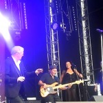 Craig Newman using a Wayne Jones AUDIO WJ 2000 Watt 4×10 rig for the John Farnham shows during the One Electric Day concert tour last year. Werribiee Park Nov 29 2015