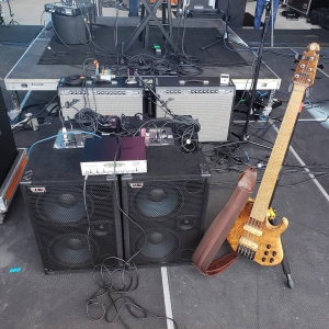 David Dyson's bass guitar rig for Seabreeze Jazz Festival 2019