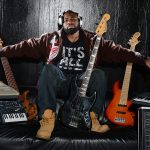 André Bowman. André is currently playing bass with Usher. He also plays with Will I Am, Black Eyed Peas