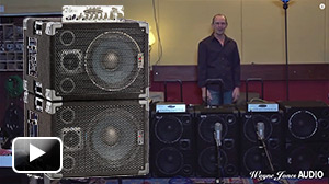 Wayne Jones explains the Wayne Jones AUDIO High Powered, High End Bass Cabinets, Hi Fi Studio Monitors & Stereo Valve Bass Pre-Amp features
