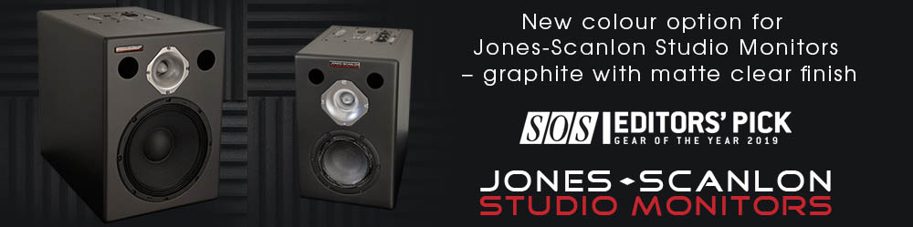 New colour option for Jones-Scanlon Studio Monitors – graphite with matte clear finish