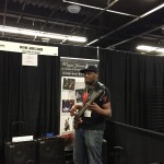 Shelly, Boys To Men @ Wayne Jones AUDIO NAMM booth for bass guitar powered speaker cabinets