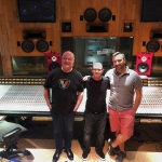 Steve Scanlon, Wayne Jones and Jeff Barnes at Record Plant Recording Studios