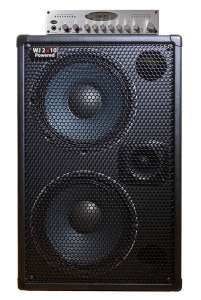 WJ 2x10 powered 1000 watt bass guitar cabinet with WJBP Pre-Amp DI