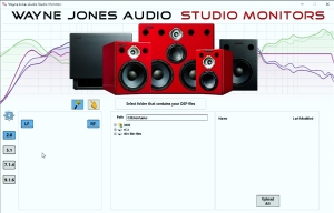 Upload SoundID Reference room calibration profile bin files to all Wayne Jones Audio Studio Monitors at the same time via our "one click" WJA Ethernet App.