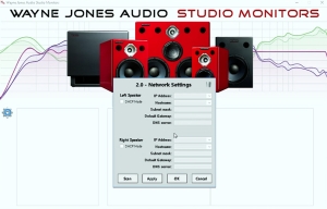 Upload SoundID Reference room calibration profile bin files to all Wayne Jones Audio Studio Monitors at the same time via our "one click" WJA Ethernet App.