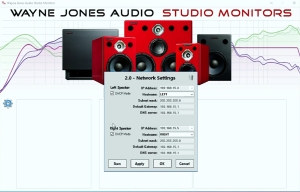 Upload SoundID Reference room calibration profile bin files to all Wayne Jones Audio Studio Monitors at the same time via our "one click" WJA Ethernet App.