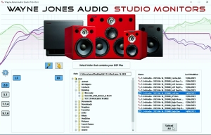 Upload SoundID Reference room calibration profile bin files to all Wayne Jones Audio Studio Monitors at the same time via our "one click" WJA Ethernet App.