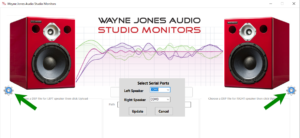 Select COM Ports. WJA app for uploading SoundID Reference room profiles directly into Wayne Jones Audio studio monitors 