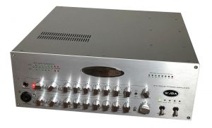 WJBA 2000 Watt Bass Guitar Amplifier with built in Twin Channel Bass Pre-Amp, featuring the option of phantom power on the second channel. 2000 Watts into 4 or 8 Ohms.