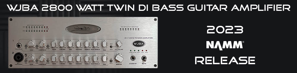 WJBA 2800 Watt Twin 6 band EQ Bass Guitar Amplifier with two DI outs