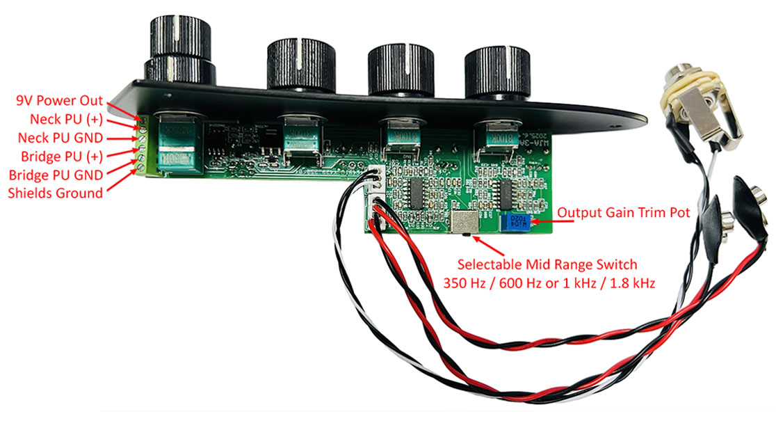 Wayne Jones Audio WJA-3B Onboard Bass Guitar Pre-Amp