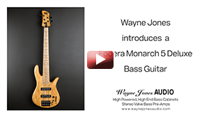 Wayne Jones Audio showcases a Fodera Monarch 5 Deluxe bass guitar
