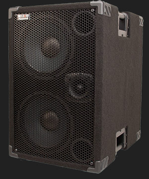1000 Watt Compact, Portable  Hi End, High Powered, Crystal Clear, Full Range 2×10 Bass Cabinet (40 Hz – 20 KHz & does the job of a 4×10) that only requires a pre-amp, your bass & yourself.  Best bass guitar speakers.