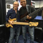 Bass players Wayne Jones and Mark Peterson at NAMM 2016