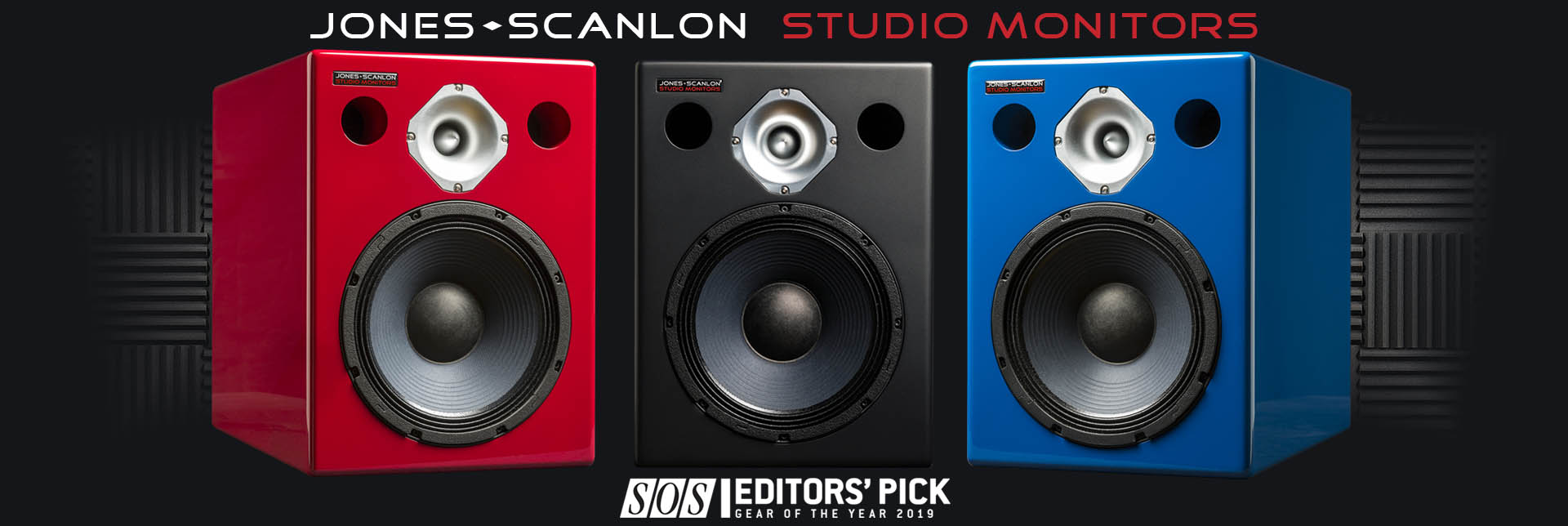 Jones-Scanlon Studio Monitors - recording engineering, audio and film post production, sound track mastering, audio mixing, sound mixing, recording studio gear.