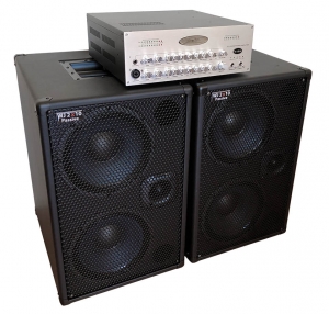 WJ 700 Watt Passive 2x10 Bass Cabinets - 8 Ohms, Compact, Hi End, Crystal Clear, Full Range 2×10 Bass Cabinet (40 Hz – 20 KHz) with WJBA 2000 Watt Bass Guitar Amplifier