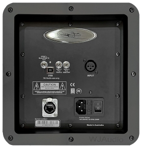 Wayne Jones Audio Studio Monitor control plate with Ethernet port for uploading SoundID Reference room calibration profile via network, is only available and suitable for multichannel monitor configurations.