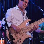 Wayne Jones with is Fodera Monarch Elite 6 string bass guitar @ Bird's Basement jazz club in Melbourne