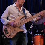 Wayne Jones with is Fodera Monarch Elite 6 string bass guitar @ Bird's Basement jazz club in Melbourne